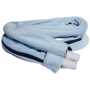 Sunset Healthcare Solutions Comfort CPAP Tubing Cover with Zipper - Velour, Light Blue